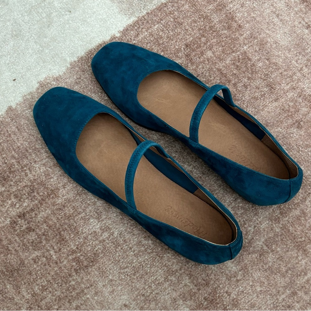 Madewell - Greta ballet flat in suede | vintage ink color | size 8.5